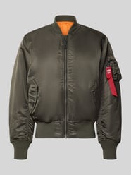 Bomberjacke mit Pattentaschen und Label-Applikation von Alpha Industries - 12