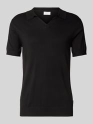 Slim Fit Poloshirt mit V-Ausschnitt Modell 'Ecovero' von Lindbergh - 33