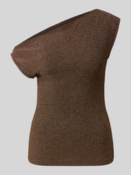 Blusentop aus Silber mit One Shoulder von Selected - 8