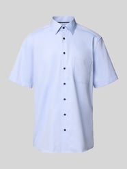 Koszula o kroju modern fit z krótkim rękawem i listwą guzikową od ETERNA - 11