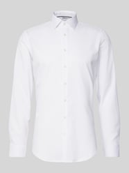 Koszula o kroju slim fit biznes z kołnierzykiem typu kent od Jake*s - 6