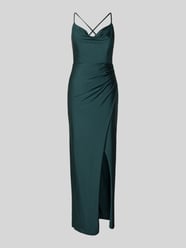 Abendkleid mit Wasserfall-Ausschnitt und Gehschlitz von V.M. - 42