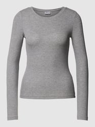 Longsleeve in unifarbenem Design von JAKE*S STUDIO WOMAN Silber - 2