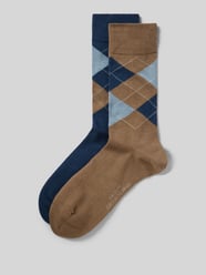 Sokken met elastische ribboordjes in een set van 2 paar van camano - 40