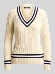 slim fit gebreide pullover van puur katoen van Lauren Ralph Lauren - 46
