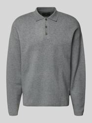 Sweter z dzianiny z kołnierzykiem polo model ‘BLABRADFORT’ od JACK & JONES Premium - 11