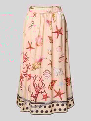 Leinenrock mit gelegten Falten Modell 'JOLANDA' von GUIDO MARIA KRETSCHMER WOMAN Beige - 41