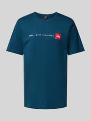 T-Shirt mit Rundhalsausschnitt Modell 'NEVER STOP EXPLORIN' von The North Face Blau - 34