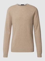 Kaschmir Pullover mit geripptem Rundhalsausschnitt von Christian Berg Men Weiß - 18