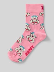 Sokken van Katoenmix Model 'TEDDY' van Happy Socks Fuchsia - 10