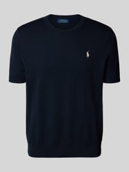 Bluzka z dzianiny z okrągłym dekoltem i wyhaftowanym logo od Polo Ralph Lauren - 37