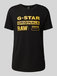 T-Shirt mit Label-Print von G-Star Raw Schwarz - 36