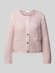 Strickjacke mit Knopfleiste von Liu Jo White Pink - 12