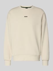 Regular Fit Sweatshirt aus Baumwoll-Mix Modell 'STENSON' von BOSS Green Beige - 16