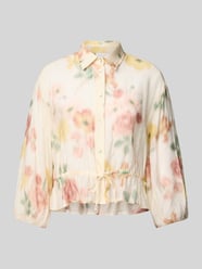 Bluse aus Viskose-Mix mit Bindegürtel und 3/4-Arm von Jake*s Collection - 33