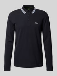 Regular Fit Poloshirt mit Label-Stitching von BOSS Green Blau - 19