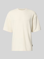 t-shirt z fakturowanym wzorem i okrągłym dekoltem model 'PETER' od Redefined Rebel - 43