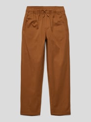 Stoffen broek met elastische band van s.Oliver RED LABEL Bruin - 10