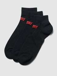 Sneakersocken mit Label-Print im 3er-Pack Modell 'LOW CUT' von Levi's® Schwarz - 39