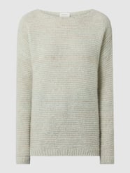 Sweter o kroju oversized z mieszanki wełny z alpaki model ‘Aglaiaa’  od Armedangels Zielony - 12