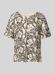 Blusenshirt mit Paillettenbesatz und Rundhalsausschnitt von COMMA - 25