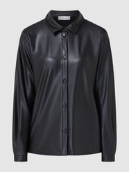 Hemdbluse in Leder-Optik  von Princess Goes Hollywood Schwarz - 9