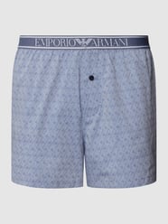 Boxershort met labelprint van Emporio Armani Blauw / turquoise - 25