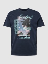 T-Shirt mit Motiv-Print von Tom Tailor Blau - 9