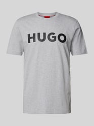 T-Shirt mit Label-Print Modell 'DULIVIO' von HUGO Grau - 7
