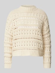 Pullover mit Lochmuster Modell 'LEAH' von Only Beige - 9