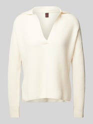 Wollpullover mit Reverskragen von Stefanel Beige - 8