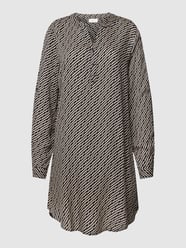 Blusenkleid mit Allover-Muster Modell 'Tilly' von Kaffe Grau / Schwarz - 42