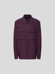 Leinenhemd mit Brand-Details von Lardini Lila - 5