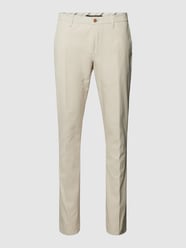 Slim Fit Chino mit seitlichen Eingrifftaschen Modell 'ROB' von Alberto Beige - 16