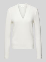 Longsleeve mit V-Ausschnitt Modell 'Sujessi' von OPUS Beige - 34