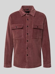 Regular Fit Overshirt mit Pattentaschen Modell 'Taylor' von Zuitable Bordeaux - 29