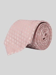 Seidenkrawatte mit feinem Strukturmuster von Gierremilano Pink - 6