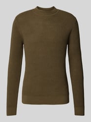 Strickpullover mit gerippten Abschlüssen Modell 'VIGGO' von Jack & Jones Premium Grün - 44