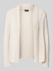 Cardigan mit gerippten Abschlüssen von monari Beige - 10