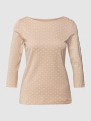 Longsleeve mit Polka Dots von Christian Berg Woman Braun - 4