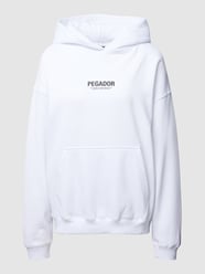 Hoodie mit Label-Print Modell 'Irola' von Pegador Weiß - 19