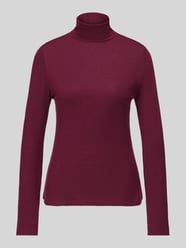 Slim Fit Langarmshirt aus Lyocell-Woll-Mix von s.Oliver BLACK LABEL Bordeaux - 9