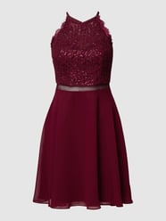 Cocktailkleid mit Zierbesatz von V.M. Rot - 47