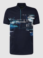 Poloshirt met motiefprint, model 'Paddy' van BOSS Green Blauw / turquoise - 8