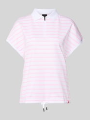 koszulka polo o kroju regular fit z zamkiem błyskawicznym od FIRE + ICE Fuksjowy - 5