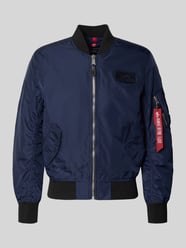 Regular Fit Bomberjacke mit Logo-Patch von Alpha Industries - 6