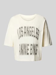 T-Shirt mit Los-Angeles-Frontprint von Anine Bing Beige - 18