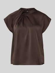 Bluzka w kroju regular fit z marszczeniami Model 'Fleur' od Neo Noir - 4