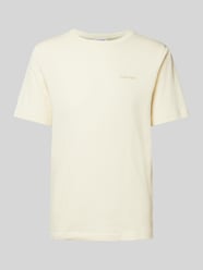 T-Shirt mit Label-Print Modell 'ENLARGED' von CK Calvin Klein Beige - 9