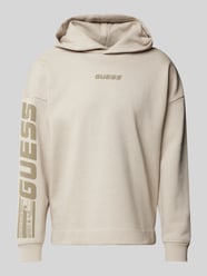 Hoodie mit Label-Detail Modell 'DALIM' von Guess Activewear Beige - 32